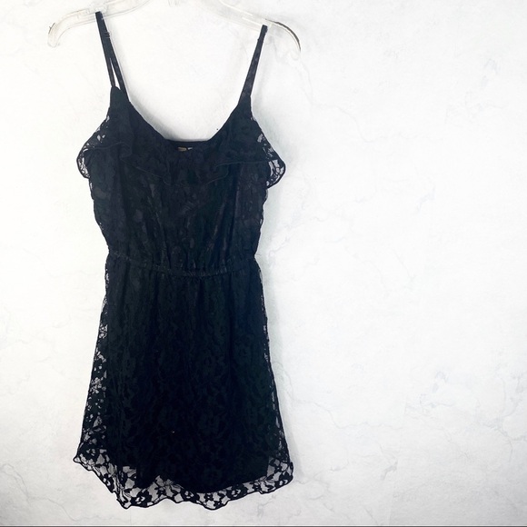 [H&M] Black Lace Flowy Dress - Picture 1 of 3